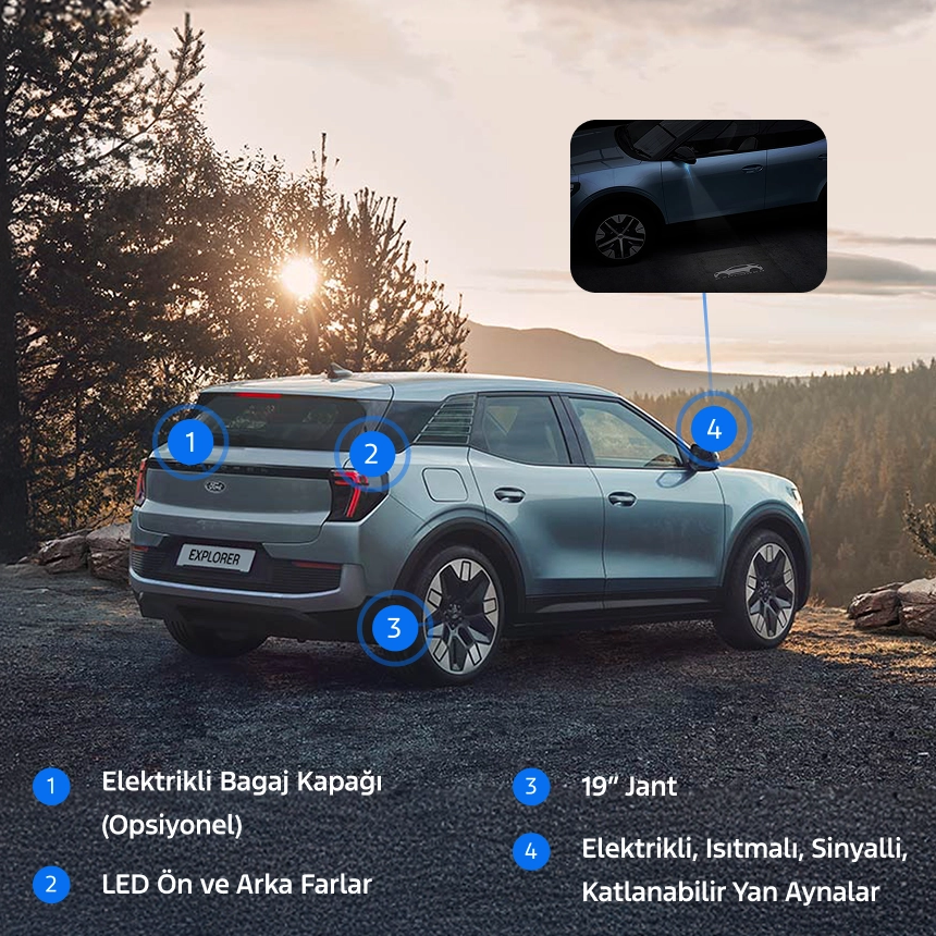 Elektrikli Explorer genel görünüm