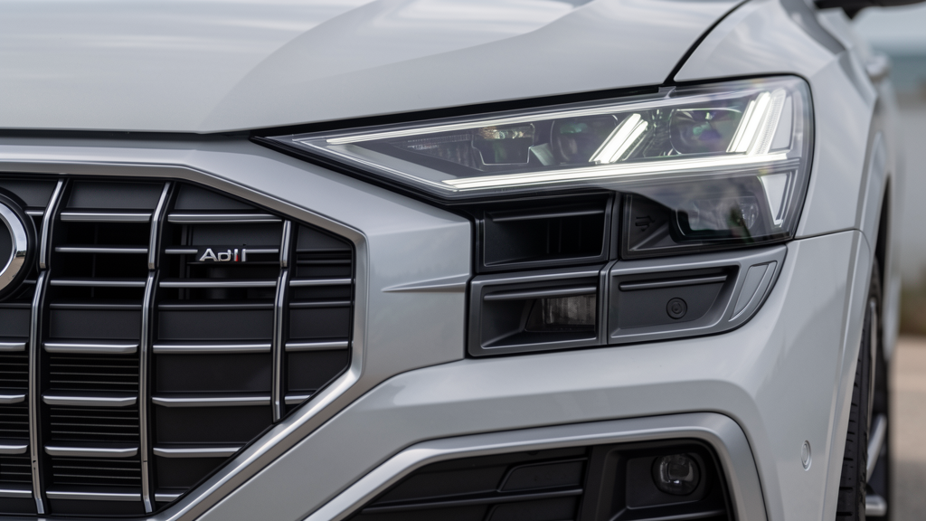 Audi Q4 Sportback e-tron far detayı, Matrix LED, Singleframe ızgara