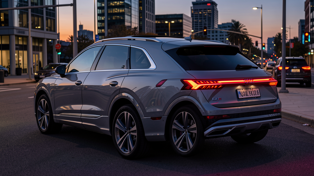 Audi Q6 Sportback e-tron arka gorunum, OLED arka farlar, kesintisiz isik seridi