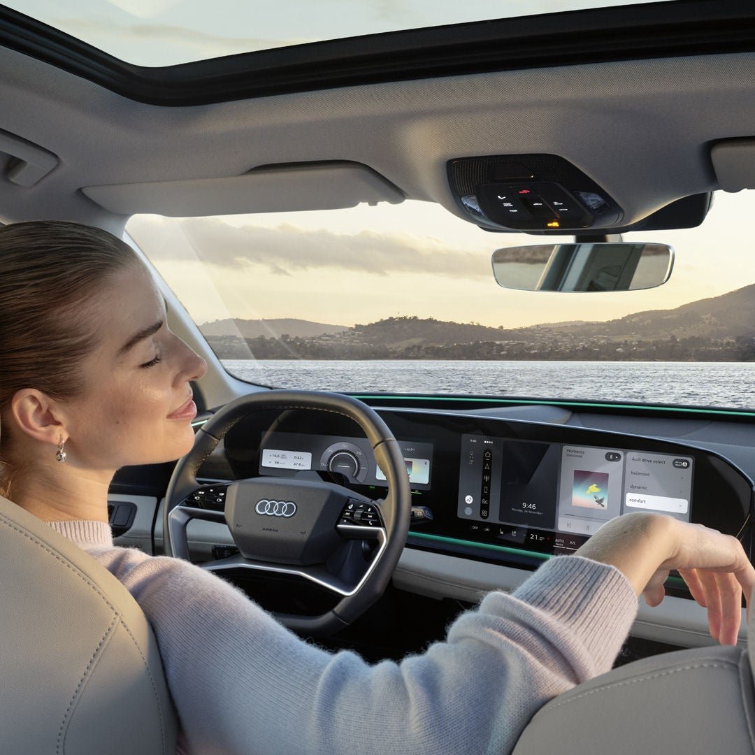 Audi Q6 SUV e-tron arka gorunum ve tasarim detayi